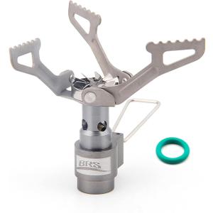 BRS Stove BRS 3000T Stove Titanium Ultralight Backpacking Stove Portable Propane Camping Stove Gas Burner Camp Stove only 26g with Extra O Ring (BRS-3000T Stove)