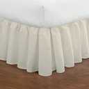 FRESH IDEAS Bedding Ruffled Bedskirt, Classic 14” Drop Length, Gathered Styling, Queen, Ivory (FRE30114IVOR03)