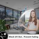 Window Privacy Film One Way Window Tint for Home Black Silver, 35.4" x196.9"