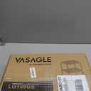 VASAGLE Bookcase, 4-Tier Bookshelf, Slim Shelving Unit for Bedroom, Bathroom, Home Office, Tempered Glass, Steel Frame, Metallic Gold ULGT28G (4 Tiers (15.7"W x 37.4"H))