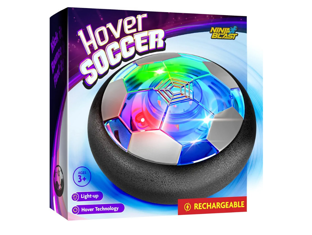 Ninja Blast Hover Soccer Light-Up Ball, Birthday Gift for Boys, Indoor Toy Games, Kids Gifts for Age 5, 6, 7, 8, 9, 10, 11, 12 Years Old, Boy Toys for Age 3 Years and Up.