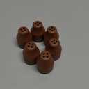 Cabilock Window Blind Cord Knobs Plastic Tassel Pull Ends Lightweight Curtain Accessories Handles for Horizontal Shades Easy Installation 6-Pack (3X2.2CM, Chocolate)