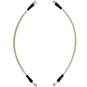 The Stop Shop Universal Braided Stainless Brake Hoses, 18 Inches Long with 10mm Banjo Hole and 3/8"-24 Female End, (Does Not Include Hardware) Made in USA