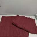 CHARTOU Women's Winter Chunky Cable Knit Long Skirt 2 Piece Outfit Sweater Sets (XX-Large, Wine Red)