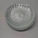 Hiceeden Set of 12 Crystal Glass Salad Plate, 8 Inch Round Clear Dessert Plates Restaurant Serving Party Plates for Fruits, Snacks