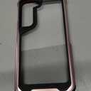 Ghostek ATOMIC slim S22 Case for Women with Crystal Clear Back and Lightweight Aluminum Bumper for Heavy Duty Protection Protective Phone Cover Designed for 2022 Samsung Galaxy S22 5G (6.1inch) (Pink)