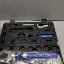 Delgada Copper Propress Tool Hydraulic Copper Pipe Crimping Tool with 1/2" 3/4" 1" Jaws, Pipe Cutter and Deburring Tool, for Plumbing Narrow Space and Tee Fittings