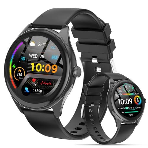 DIVOAZBVO Smart Watches for Women Men, 1.39" HD IPS Touchscreen Smartwatch with 120 Sports Modes, Heart Rate/Sleep Monitor, IP67 Waterproof, Bluetooth Call & Music Control for iPhone/Android (Black)