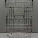 Sink Protector Grid 26-1/16" x 14-1/16",Centered Drain with Corner Radius 3-1/2", Stainless Steel Material(Centered Drain)