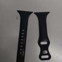 Sport Band Compatible with Apple Watch 38mm 40mm 41mm 42mm 44mm 45mm 46mm 49mm, Replacement Soft Silicone Strap Wristbands for iWatch Series 10/9/8/7/6/5/4/3/2/1 Ultra SE Women Men, Black