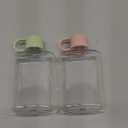 ZEAYEA 2 Pack Portable Flat Water Bottle, 12 oz BPA Free Slim Drinking Bottle, Plastic Travel Flask for Outdoor Sports, Camping, Fitness, Gym, Fits Purse Bag Pocket