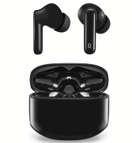 iLive Electronics IAEBT411W in-Ear Active-Noise-Canceling True Wireless Bluetooth Earbuds with Microphones and Charging Case, Sweatproof, Touch Controls, Black