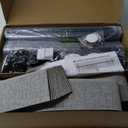 AJAZZ Privacy Curtains for Room Divider with Blackout & Soundproof (Grey, W100 x L84 in, 1 Panel)+ No Drill Curtain Rods(H) 43-120(W) 35-100 in, Wall Divider for Bedroom/Studio/Office Curtain