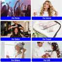 4 in 1 Rotating Hair Dryer Brush Spinning with Detachable Brush(2" & 1.5"),Negative Ionic Brush Blow Dryer 100-120V,3 Heats and 2 Speeds Rotating Hot Air Brush for Curling,Straight,Drying