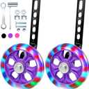 Training Wheels for Bicycle Compatible for Bikes of 12 14 16 18 20 Inch Flash Mute Wheel (purple1)