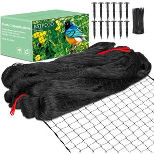 BSTPCOO Bird Netting 50'x100' with 3/4" Mesh Hawk Net for Chicken Run,Poultry Netting Heavy Duty Nylon Aviary Net for Chicken Coop Roof Garden Nettings for Fruit Trees Plant