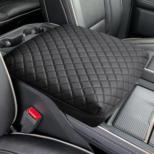 JOYTUTUS Center Console Cover Compatible with 2019-2025 2026 Ram 1500 2500 3500, Leather Arm Rest Armrest Cover for Car, Durable Middle Console Cover Lid, Car Arm Rest Cover Pad Cushion Replacement
