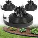 Gardzen 1.5" x 100' Landscape Edging Kit, No Dig Lawn Garden Border with 120 Pcs Spikes, Flexible Edging Border for Mulch Bed Pathway Paver