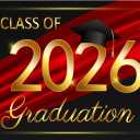 10x8ft Class of 2026 Graduation Backdrops for Photography Black Gold Red Streamer Bachelor Hat Photo Background Grad Congrats Party Banner Background Prom Party Supplies Decorations