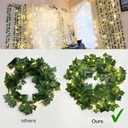 RECUTMS Ivy Fake Vines for Room Decor 12 Pack 86 FT Artificial Plant with 100 LED String Light Bedroom Aesthetic Hanging Greenery Garlands Backdrop Leaves for Wall Wedding Party Home Garden Decor