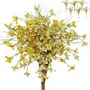 16" 24pcs Spring Summer Fall Artificial Silk Wild Flowers Blooming Bouquets for Crafts or Vase - Rustic Farmhouse Wedding and Home Flowers Decor (Yellow)
