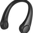 Portable Neck Fan, Hands Free Bladeless, 360 Cooling Personal Fan,Wearable Quiet Fan for Outdoor Indoor, Birthday Gifts for Men Women Mom Dad, 4000mAh Battery USB Rechargeable, 3-Speeds( Black)