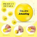 Poen 120 Pcs Motivational Stress Balls for Adults Bulk 1.57 Inch Stress Relief Balls Foam Squeeze Toys with Inspirational Quotes Anxiety Relief Fidget Toys for Office Employee Gifts