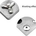 50Pcs Tri-Fold Aluminum Blind Rivets,Tri Grip Exploding Assortment Bulb Style Pop Rivets for Automotive, Soft or Plastic Materials (Silver, 1/4"x25/32")