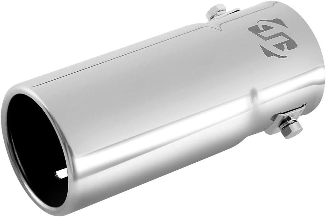 Exhaust tip - To Fit 1.5 to 2 Inch Exhaust tail Pipe Diameter- Stainless Steel to give chrome effect - Car Muffler tips
