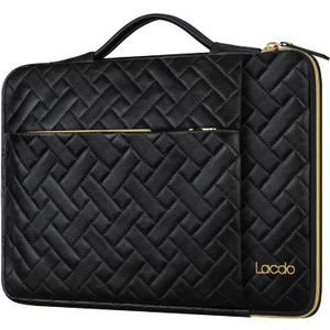 Lacdo 360 Protective 14 Inch Laptop Sleeve Case for HP Lenovo Dell ASUS Acer Chromebook 14 / HP Stream 14 / Dell Inspiron 14 / Lenovo IdeaPad 14 / Acer Spin/ASUS ZenBook Computer Bag, Elegant Black