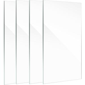 Lyeasw 4x6 Glass Replacement Sheets for Picture Frame Set of 4, 4 by 6 Real High-Definition Glass Cover