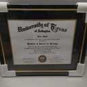 15x18 Diploma Frame for 11x14 Certificate/Document/Picture with Black and Gold Mat, Solid Wood Degree Frame, UV Protection Acrylic Wall Display