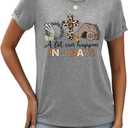 Easter Shirts for Women Christian Sunday Church Tees Funny Religious Faith T-Shirts Cute Bunny Graphic Short Sleeve Tops (XL)