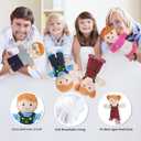 6 Pcs Family Hand Puppets for Kids 11.8 Inch Family Members Puppet Set Mom, Dad, Grandparents, Happy Kids Soft Stuffed Hand Puppet Theater Plush Toys for Toddlers Ages 1-3, 4-8 Role Play