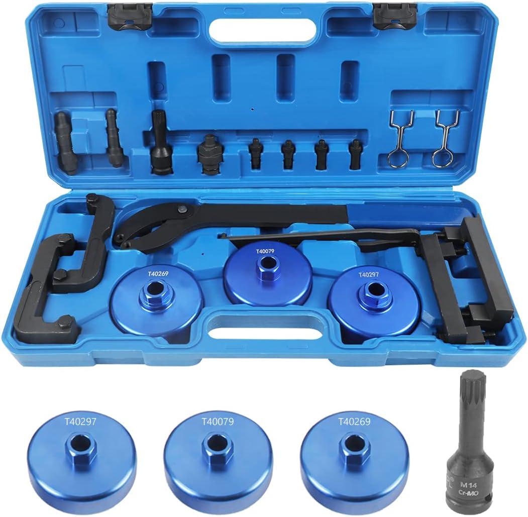 Engine Camshaft Alignment Locking Tool Kit Upgraded Engine Timing Tool Kit Compatible for VW Audi 2.0 2.4 2.8 3.0T 3.2 4.2 5.2 Engine A4 A6 A8 Q5 Q7 R8 High Hardness Engine Timing Belt Tools Kit