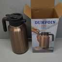 Carafes for Hot Liquids 70 oz - 12 Hour Hot Stainless Steel Thermal Coffee Carafe-Insulated Coffee Carafes For Keeping Hot/Cold Coffee, Tea, Water, Drink Dispenser for Parties(Gold) (67.6 Ounces)