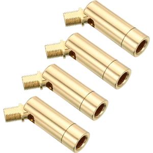 PATIKIL Sloped Ceiling Light Adapter, 4 Pack 90/350 Degree M10 Thread Chandeliers Ceiling Pendant Lighting Adapter for Angle or Irregular Ceiling, Champagne Gold