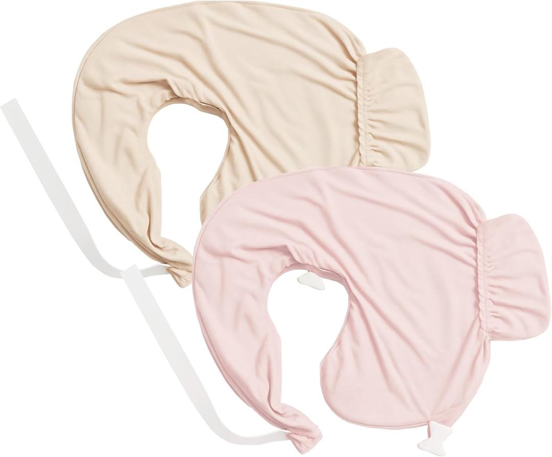 Nursing Pillow Covers ONLY Compatible with My Brest Friend Nursing Pillow (2 Pack Covers-Pillow NOT Included) (Oat&blush)