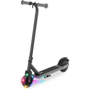 Hiboy ES1 Electric Scooter for Kids Ages 4-10, LED Light-Up Wheels & Side Lights, 5MPH Safe Speed, Easy Control, Safety Kids Scooter, UL Certificate
