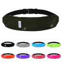 WATERFLY Running Belt Fanny Pack: Runner Marathon Jogging Waist Pack Sport Workout Exercise Fitness Phone Holder Belt for Men Women Jogger Slim Waistband