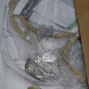 GreenForest Round Coffee Table with 2-Tier Open Storage, 27.6 inch Small Circle Coffee Tables with Adjustable Feet, Modern Mini Center Table for Small Living Room, White and Gold (Marble)