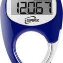Simple Walking Pedometer 3D Step Counter for Men Women Kids (Blue)