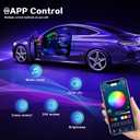 Dreamcolor Acrylic Interior Car LED Strip Light with Wireless APP, RGB 14 in 1 with 175 inches 593 Neon Car Ambient Lighting Kits, Dynamic Chasing Music Sync LEDs Fiber Optic Strip Lights for Car