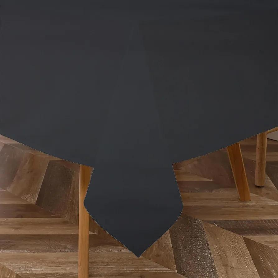 Majestic Giftware PVC Faux Leather Rectangle Tablecloths | (TCE8-54160) Black Waterproof & Spill Proof Dining Table Cover | Decorative Washable Tablecloth for Home, Kitchen, Party (54X160)