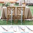 10 x Reginary 10 Pack Clear Wedding Umbrellas Auto Open Windproof Transparent Large Clear Bubble Stick Umbrella Bulk with J Hook Handle for Outdoor Bride Groom Ceremony Adults Kids Rain