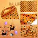 Elegant Little Tail Dog Bandana, Fall Halloween Adjustable Scarf Handkerchief Bib for Small Large Dogs, Boy Girl Square Kerchief (Small (Pack of 1), Cat)