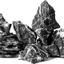 2.2-8.1 Inches Natural Seiryu Stone, 5 PCS Mixed Sizes Aquarium Rocks for Aquascaping, Iwagumi Layouts, Terrariums & Aquarium Dcor