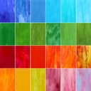 LITMIND 24 Sheets Vibrant Stained Glass Variety Pack  6 x 4 Inch Tiffany Style Opaque Art Glass for Mosaic & DIY Crafts