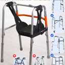 Walker Knee Sling, Adjustable Knee Rest with Padding for Surgery Recovery, Alternative to Crutches & Knee Scooters for Non Weight Bearing, Walker Accessories for Ankle/Foot Injuries