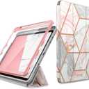 i-Blason Cosmo Case for iPad Air 5th Generation/4th Generation 10.9 (2022/2020), Full-Body Trifold with Built-in Screen Protector Protective Smart Cover with Auto Sleep/Wake & Pencil Holder (Marble)